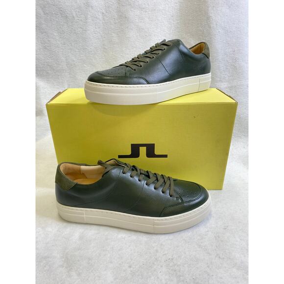 NWB‎ J. Lindeberg Art Signature Leather Sneaker, Ponderosa Pine, Size 41 EU